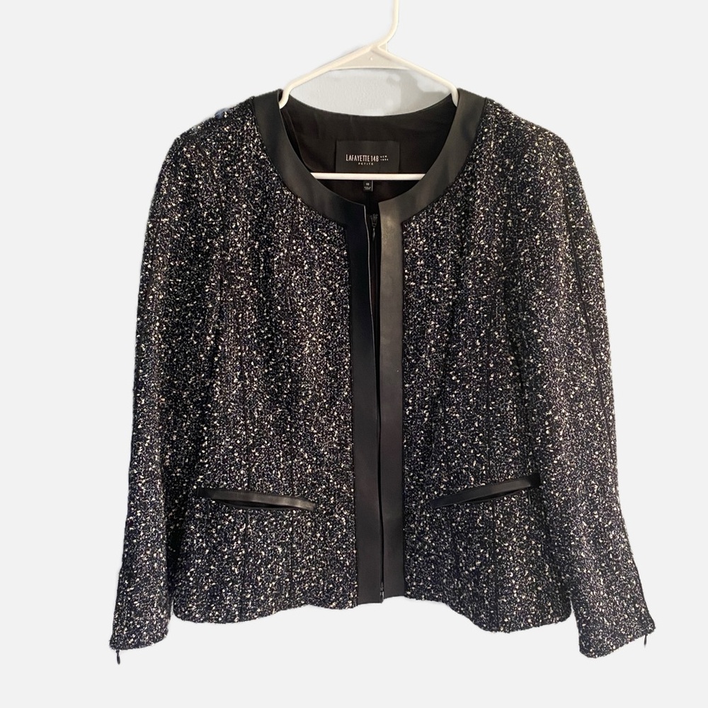 Lafayette 148 New York Charcoal Tweed Blazer